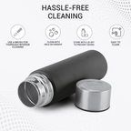 Milton Glide 1000 Stainless Steel Water Bottle - Black | Grocsy