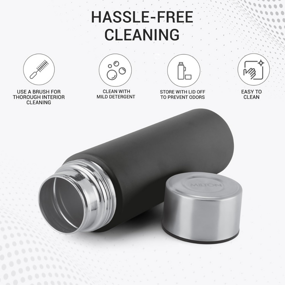 Milton Glide 1000 Stainless Steel Water Bottle - Black | Grocsy