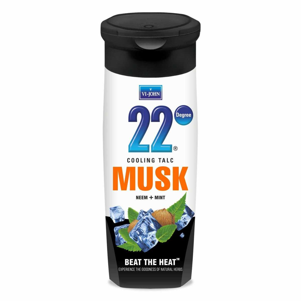 VI-JOHN 22 Degree Cooling Talc Beat the Heat Musk, Neem and Mint | Grocsy