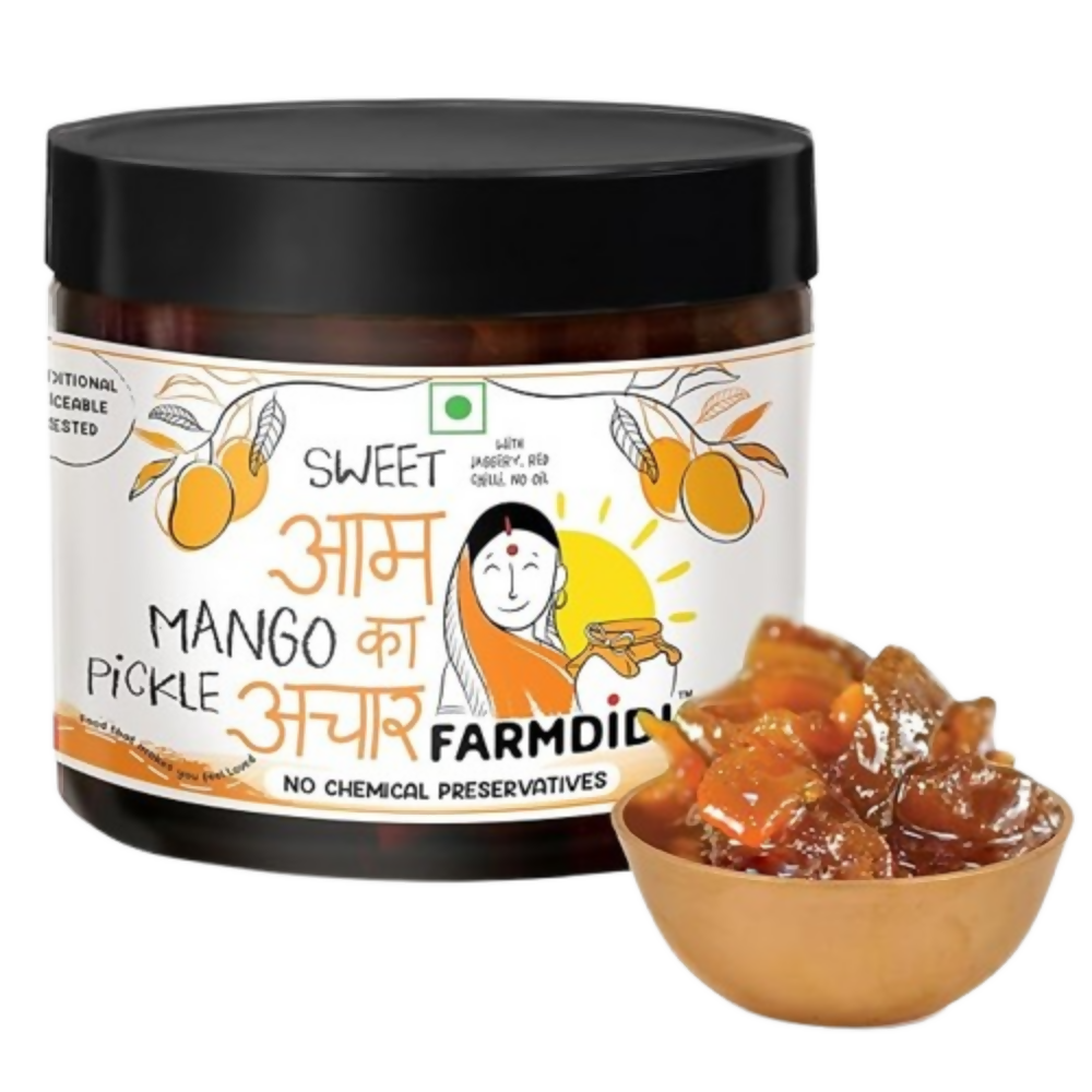 FarmDidi Sweet Mango Pickle with Jaggery - Sweet Mango | Grocsy