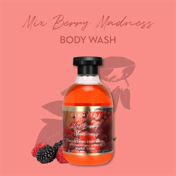 Glamveda Mix Berry Madness Refreshing Body Wash | Grocsy