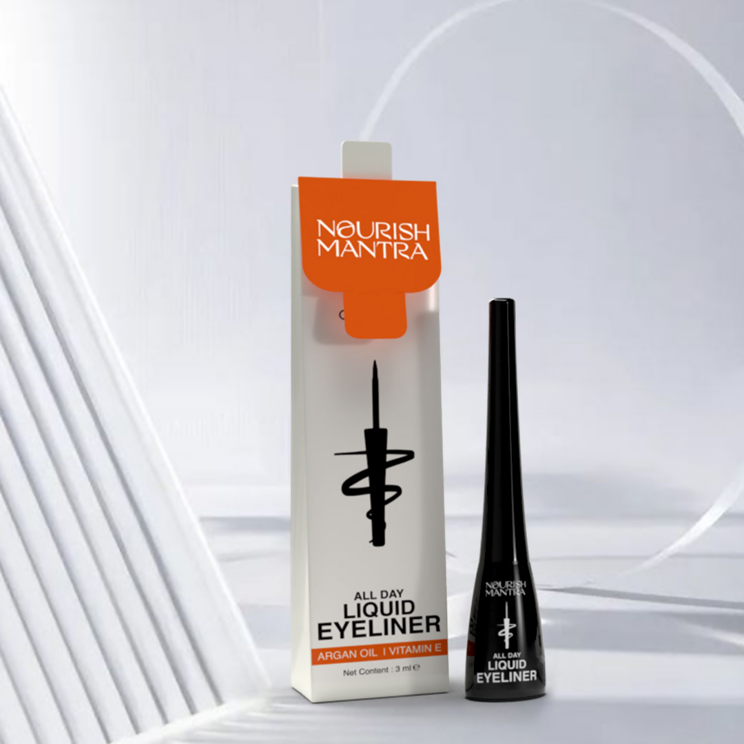 Nourish Mantra Liquid Eyeliner All-Day with Glycerine for Bold & Dramatic Eyes with SPF | Grocsy