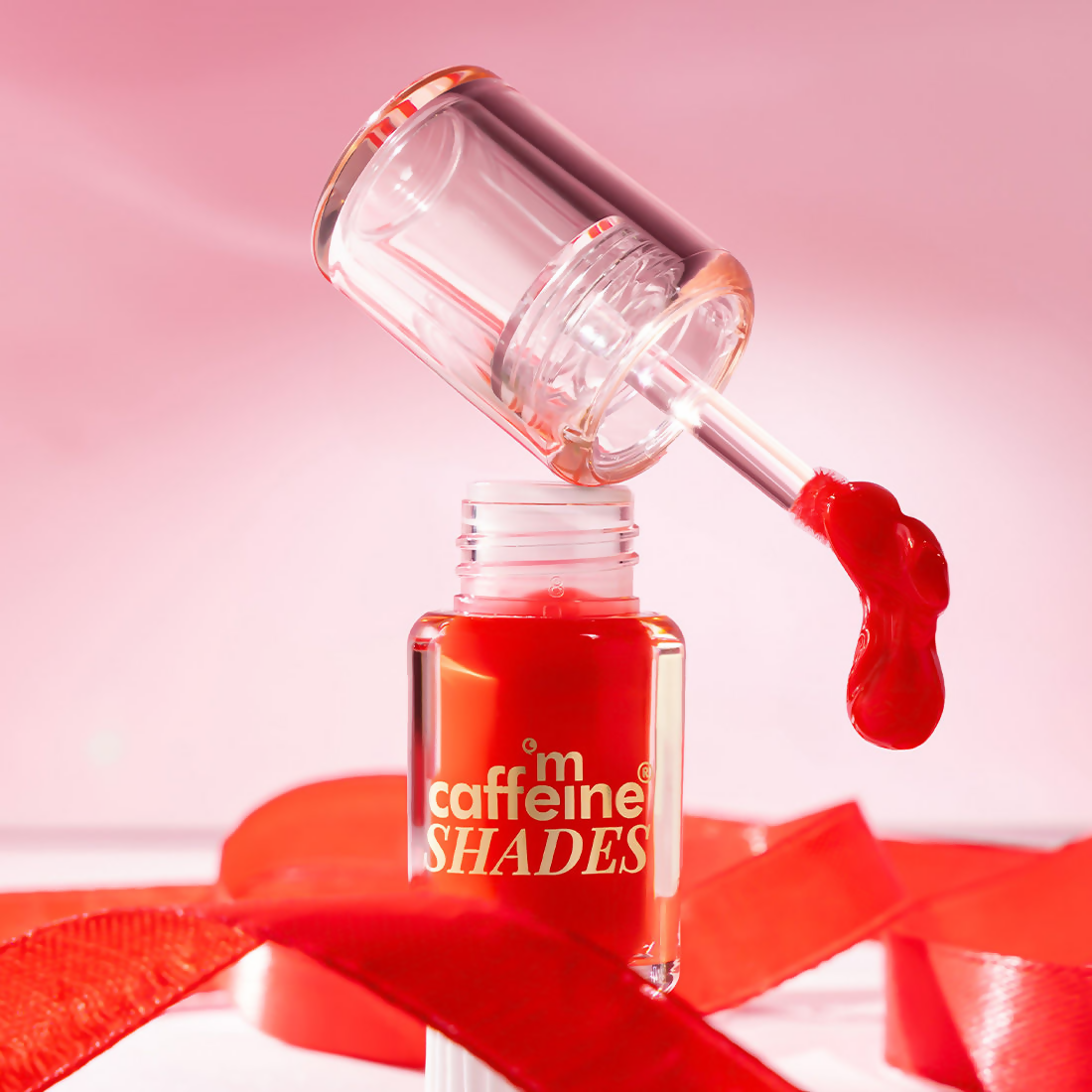 mCaffeine Shades Lip & Cheek Glow Tint Longlasting, Blendable Dewy Finish - Scarlet | Grocsy