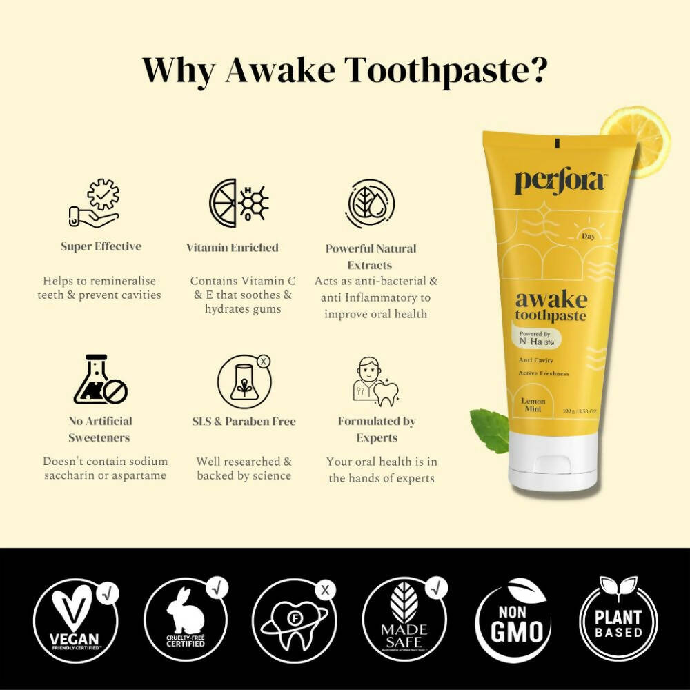 Perfora The Daily Routine Awake & Unwind Toothpaste Combo | Grocsy