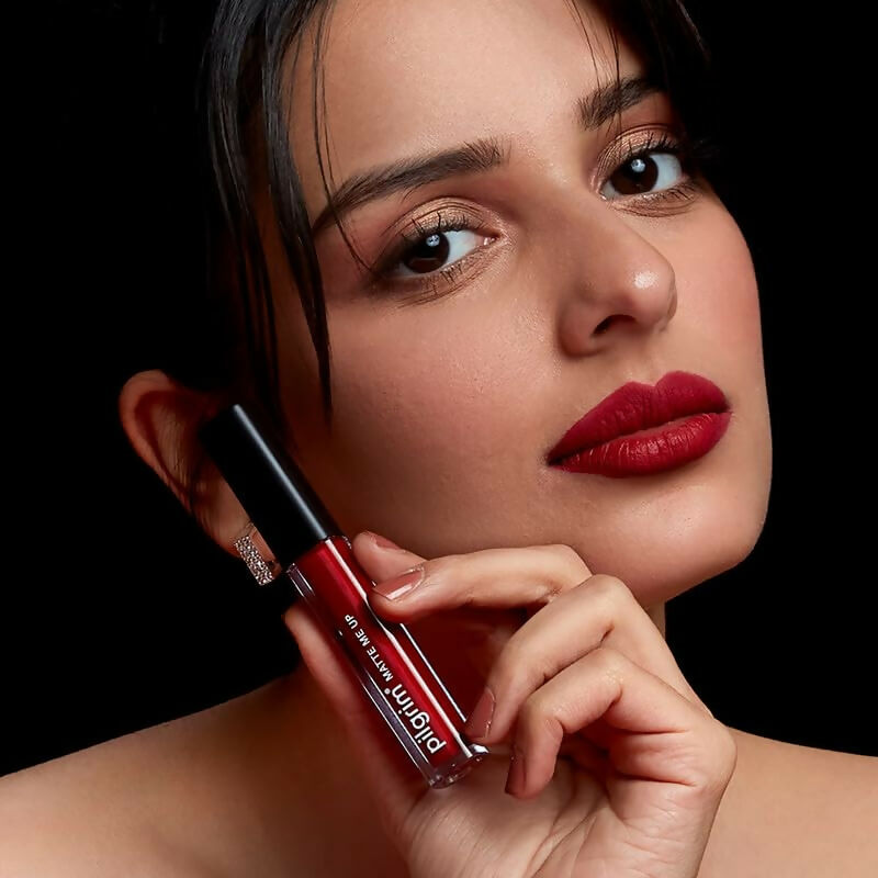 Pilgrim Liquid Matte Lipstick with Hyaluronic Acid - The Red Stiletto | Grocsy