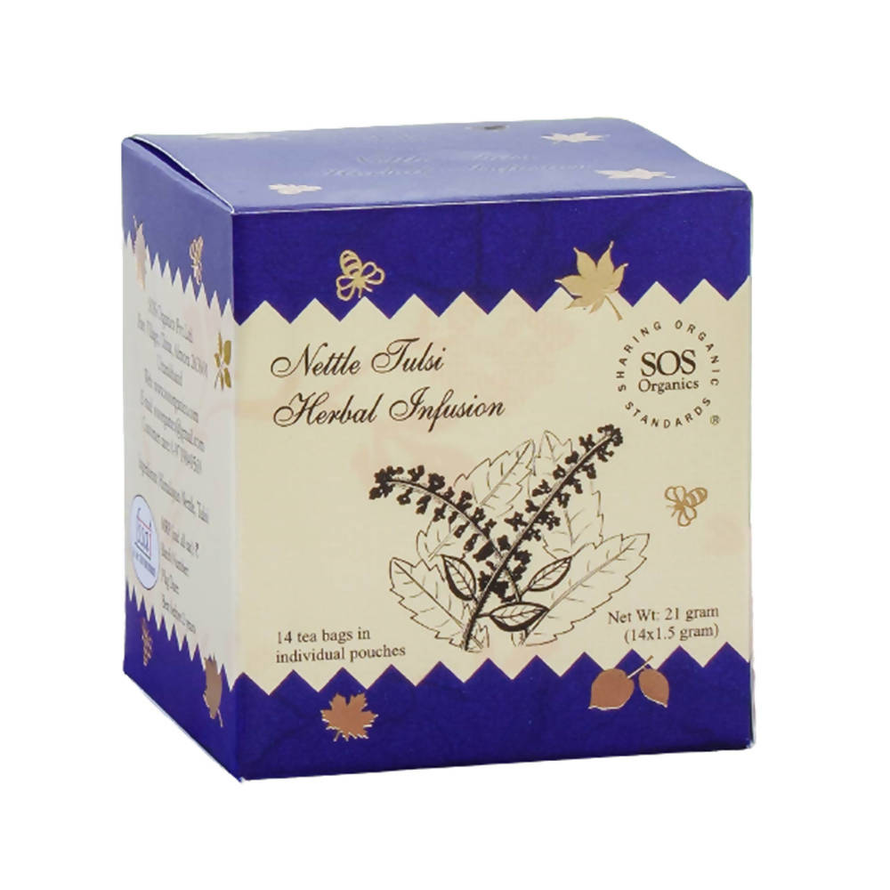 SOS Organics Nettle Tulsi Herbal Infusion | Grocsy