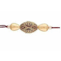 Gold Beads Rakhi Gift for Brother | Grocsy