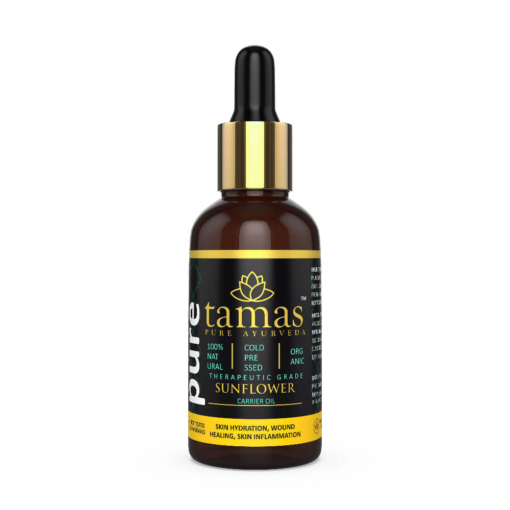 Tamas Pure Ayurveda Organic Sunflower Cold-Pressed Carrier Oil | Grocsy
