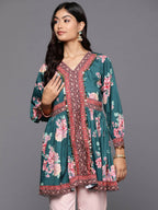 Ahalyaa Women's Traditional wear Tunic - Green | Grocsy
