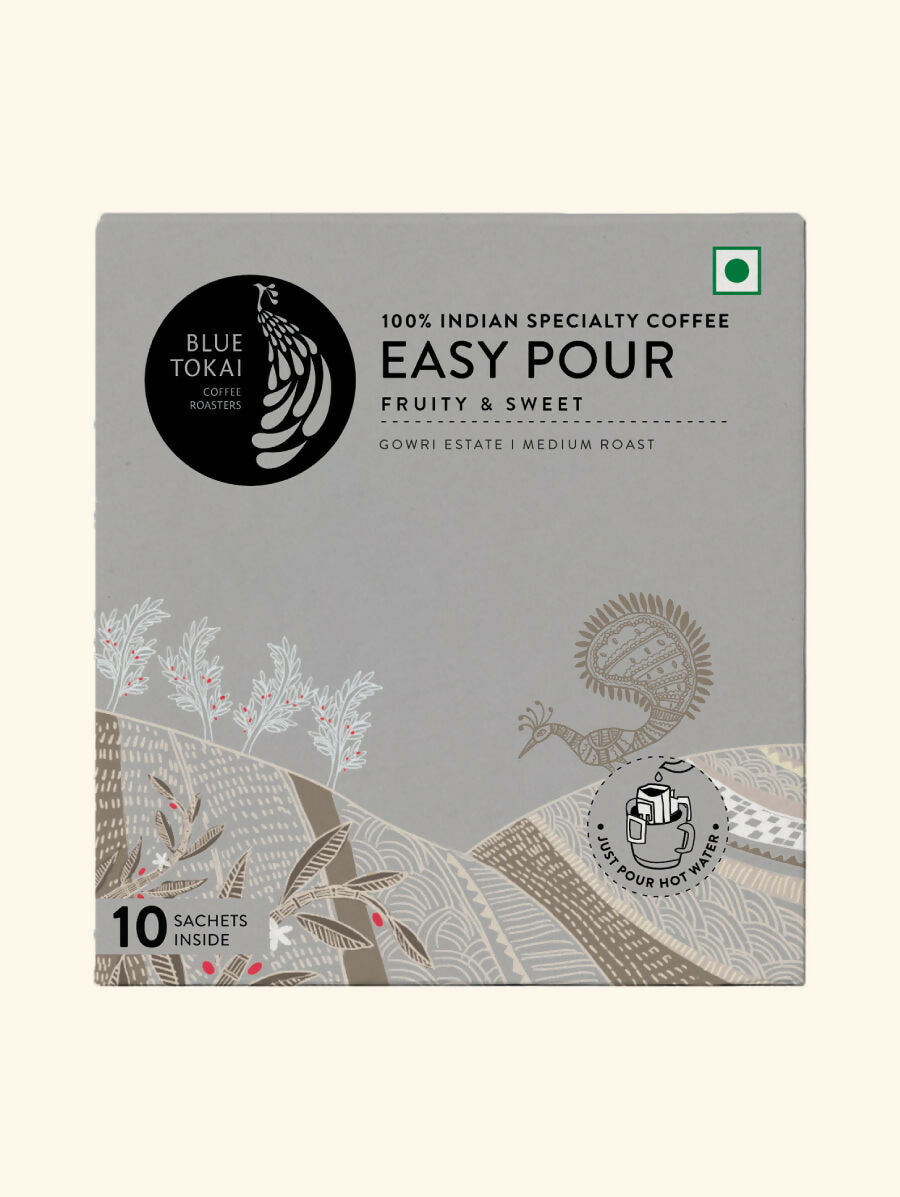 Blue Tokai Gowri Estate Medium Roast Easy Pour Sachets | Grocsy
