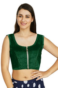 Aastha Fashion Women's Green Art Silk Designer Traditional Readymade Blouse | Grocsy
