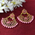 Mominos Fashion Johar Kamal Golden And Pink Beaded Earrings | Grocsy