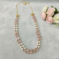 Joban Fashion Women Multi Fresh Water Pearl Necklace With Mauve Color Monolisa Beads | Grocsy