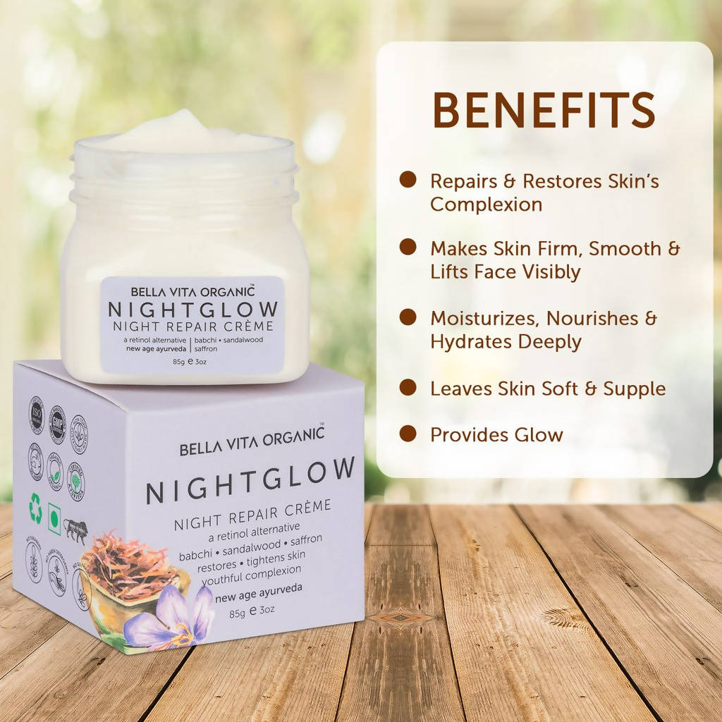 Bella Vita Organic Night Glow Night Repair Creme | Grocsy