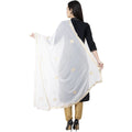 A R Silk Chiffon Gota Patti Fancy Dupatta White Color Dupatta or Chunni | Grocsy