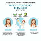 Love Earth Salicylic Acid, Glycolic Acid & Niacinamide Exfoliating Body Wash | Grocsy