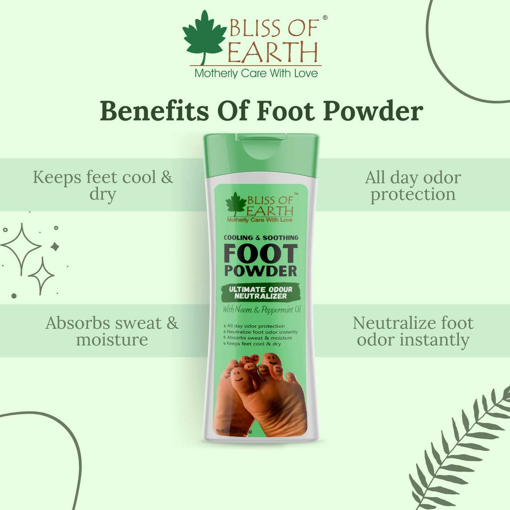 Bliss of Earth Foot Odour Remover Powder | Grocsy