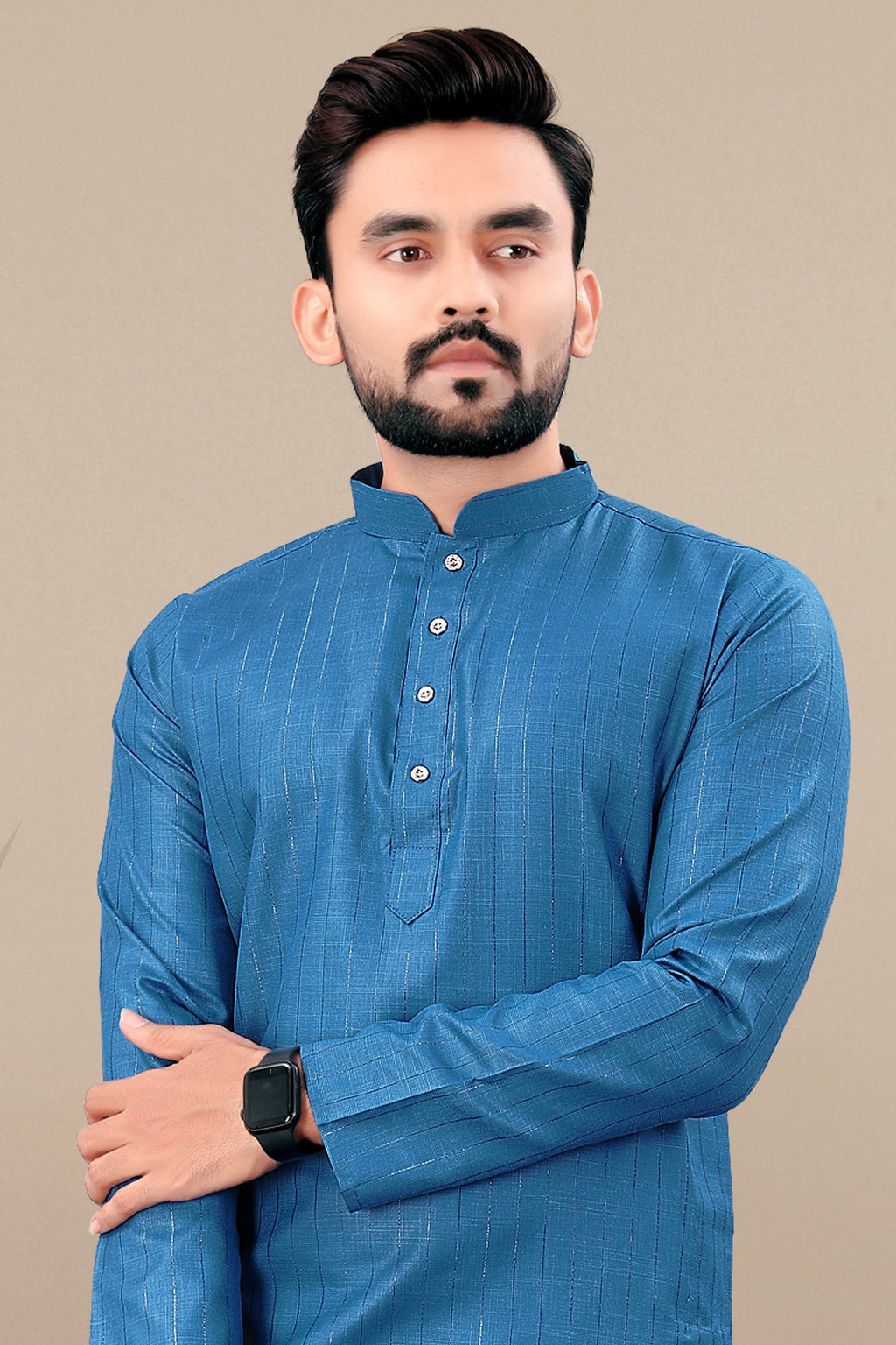 Neera Trendz Rama Cotton Blend Lining Work Men's Kurta With Pyjama | Grocsy