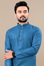 Neera Trendz Rama Cotton Blend Lining Work Men's Kurta With Pyjama | Grocsy