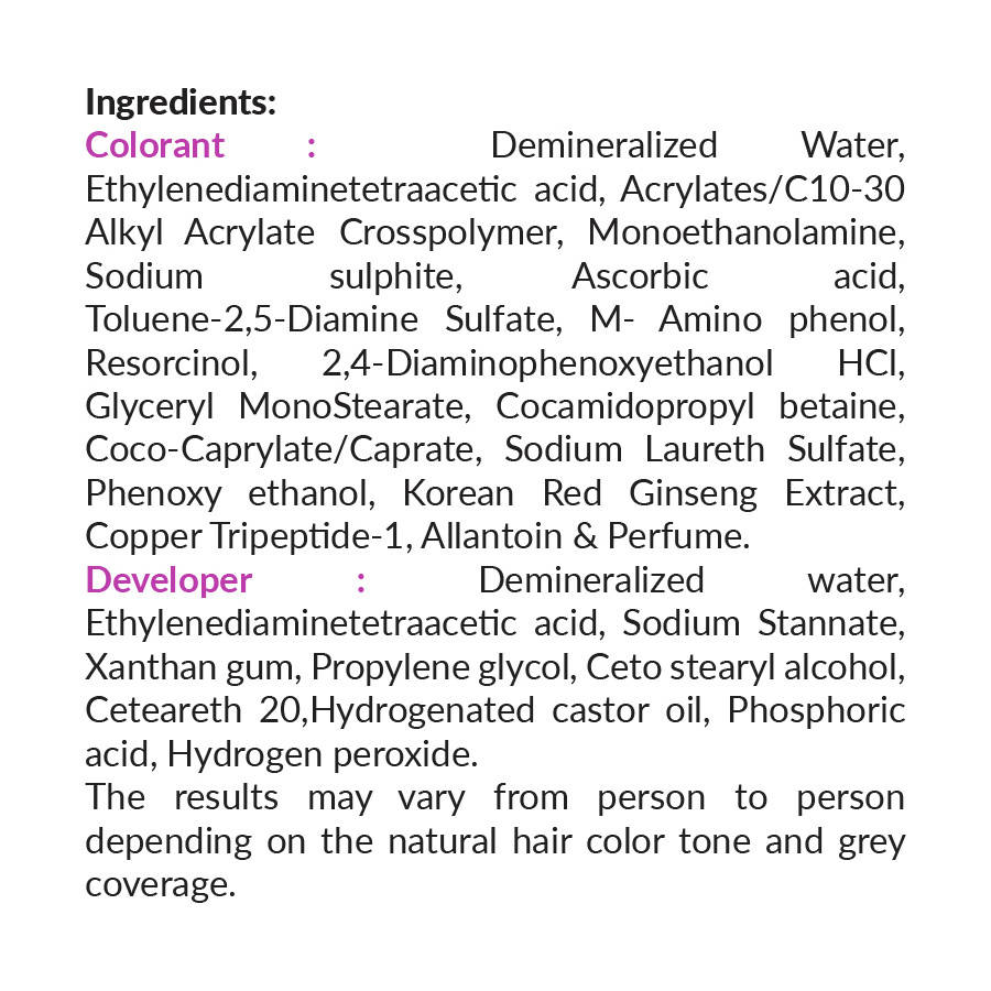 VCare Shampoo Hair Color Triple Plus - Black Color | Grocsy