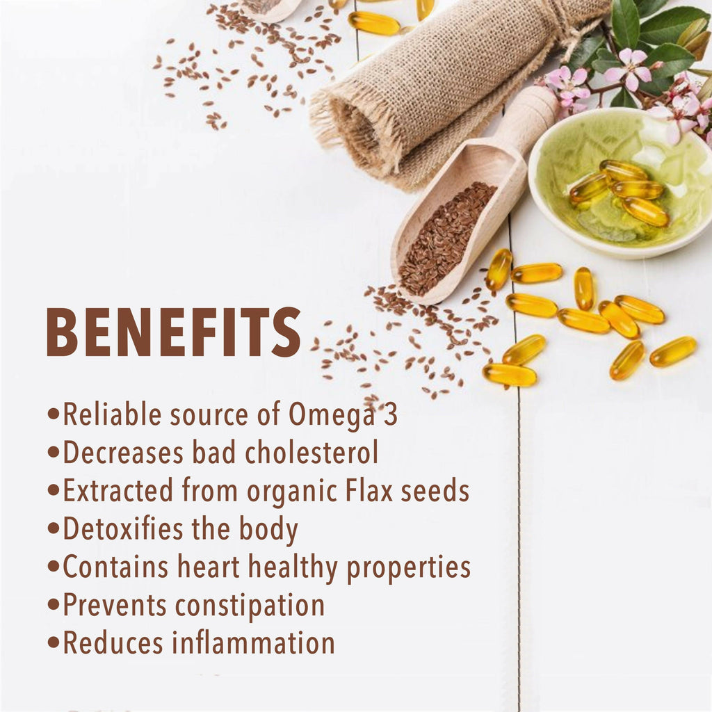Nutriorg Flaxseed Oil Soft Gel Capsules | Grocsy
