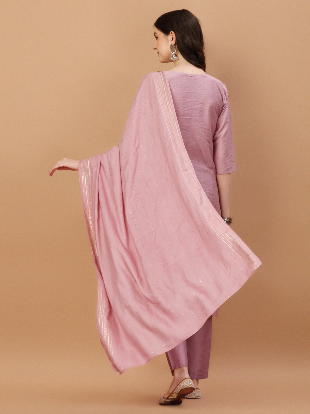 Embroidered Kurta With Pant And Dupatta Set, Multicolor - Hiral Fashion | Grocsy