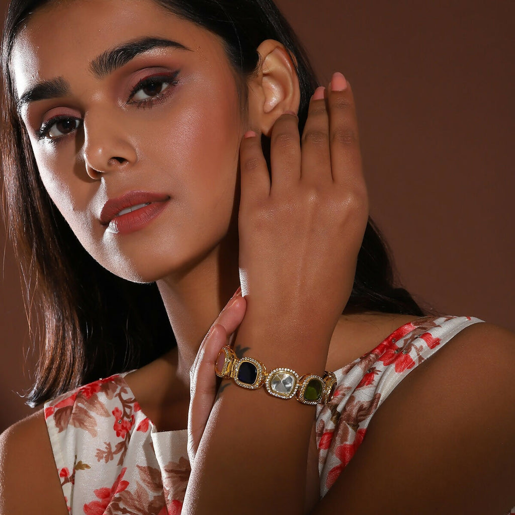 Navratan Bangle- Ruby Raang | Grocsy