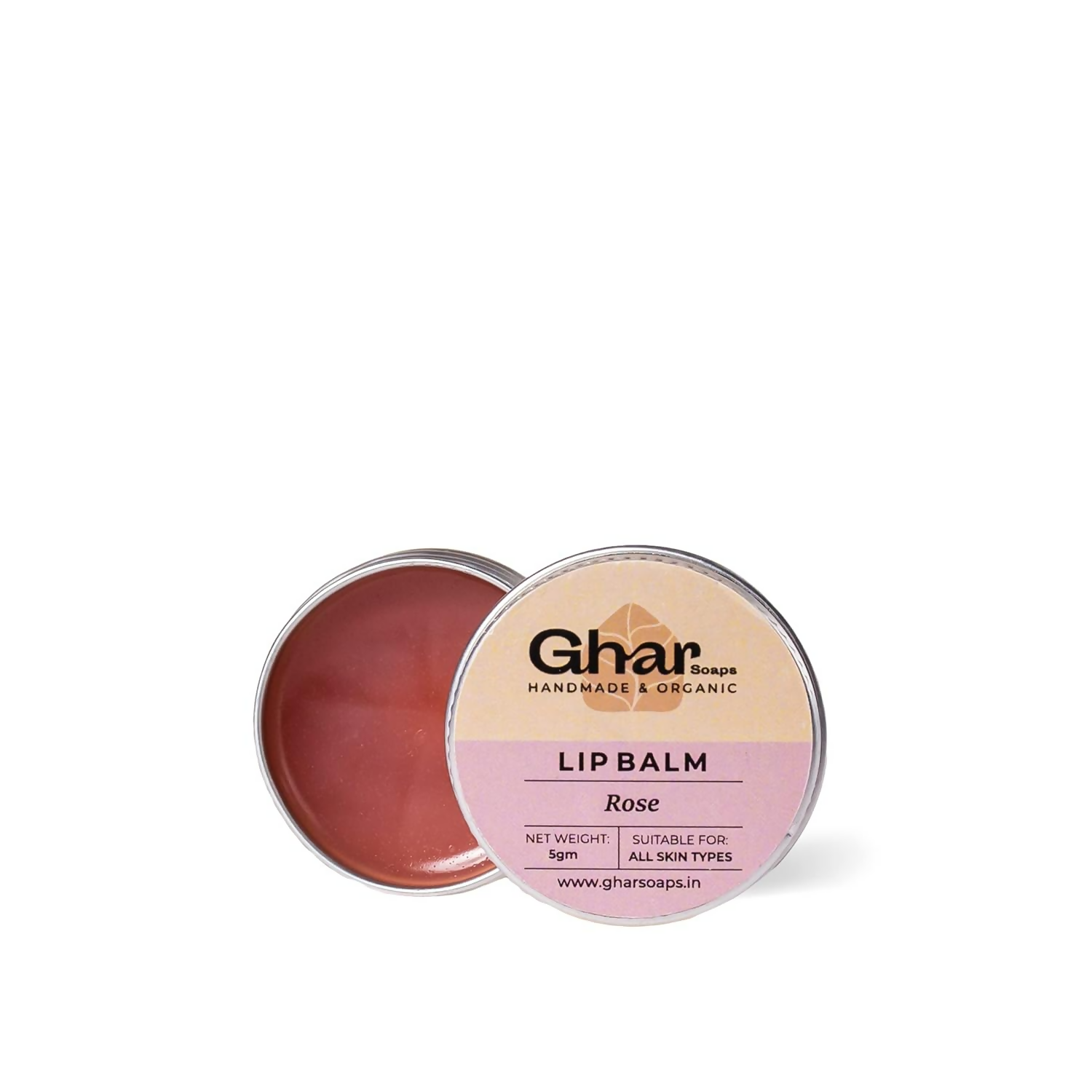 Ghar Soaps Rose Lip Balm For Dry Damaged & Chapped Lips | Grocsy