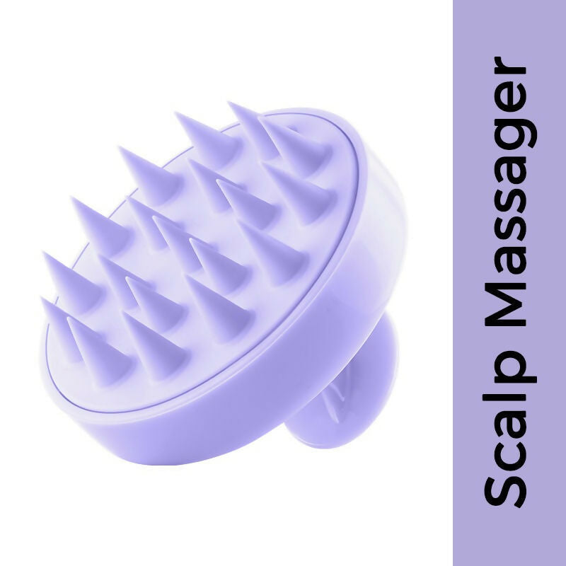 Nykaa Naturals Scalp Massager Brush For Blood Circulation & Natural Hair Growth - Lavender | Grocsy