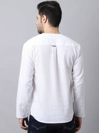 Even Apparels White Pure Cotton Embroided Men's Kurta | Grocsy