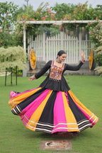 Lorenvalley Fashion Multicolor Rayon with Attractive Gota-Patti Lace Lehenga Choli | Grocsy