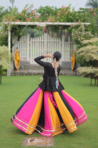 Lorenvalley Fashion Multicolor Rayon with Attractive Gota-Patti Lace Lehenga Choli | Grocsy