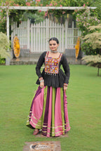 Lorenvalley Fashion Multicolor Rayon with Attractive Gota-Patti Lace Lehenga Choli | Grocsy