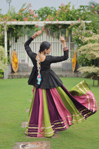 Lorenvalley Fashion Multicolor Rayon with Attractive Gota-Patti Lace Lehenga Choli | Grocsy