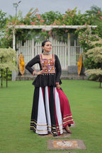 Lorenvalley Fashion Multicolor Rayon with Attractive Gota-Patti Lace Lehenga Choli | Grocsy