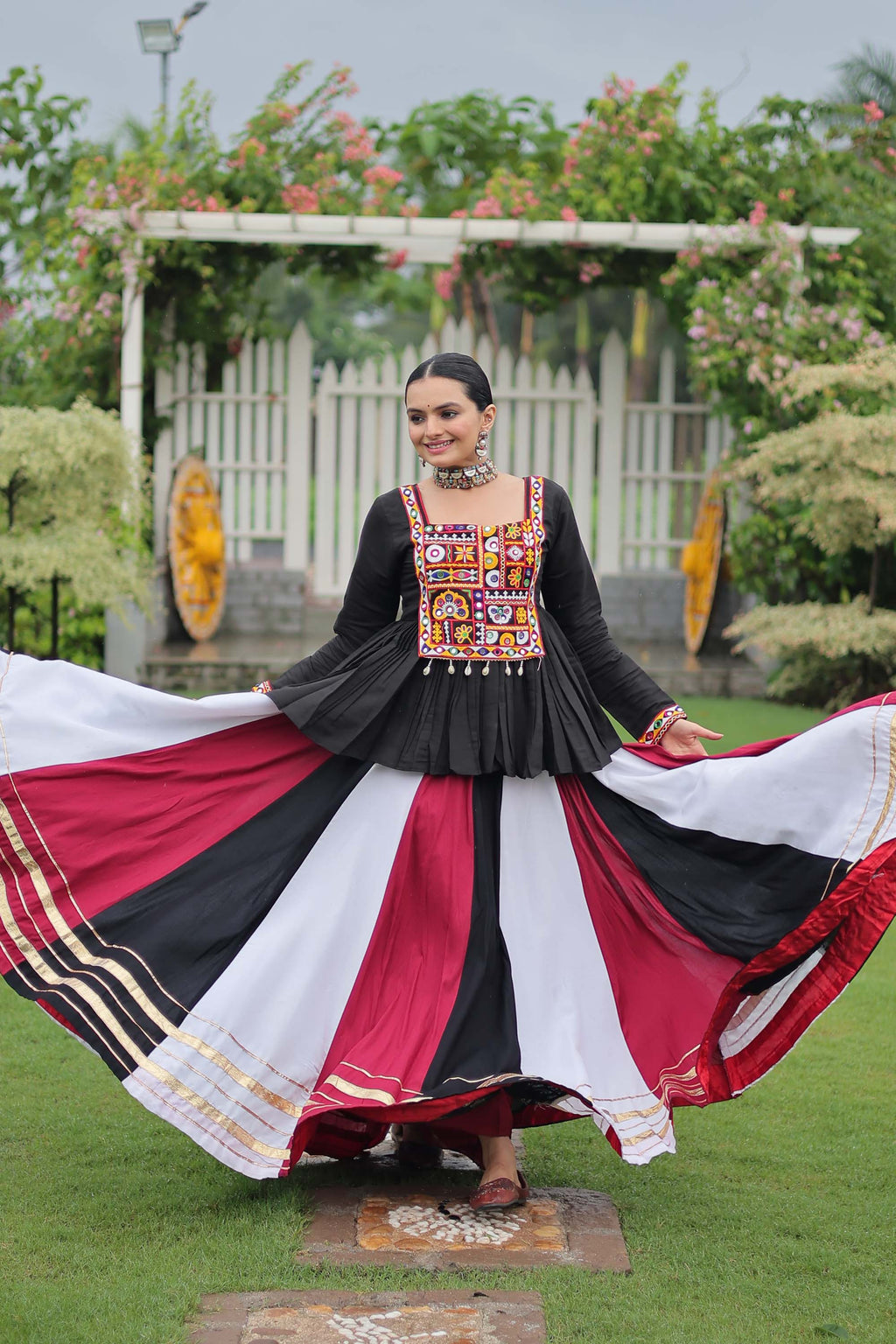 Lorenvalley Fashion Multicolor Rayon with Attractive Gota-Patti Lace Lehenga Choli | Grocsy