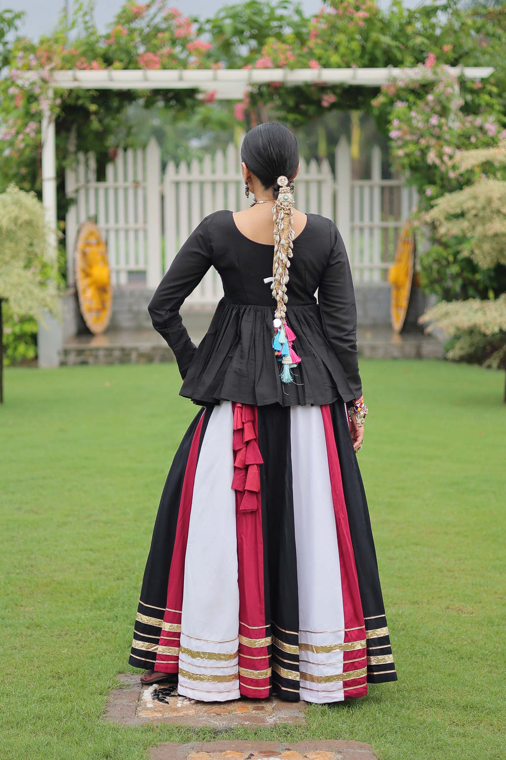 Lorenvalley Fashion Multicolor Rayon with Attractive Gota-Patti Lace Lehenga Choli | Grocsy
