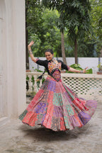 Prazu Fashion Black Kutchi Gamthi Embroidered Codi Lace Work Lehenga For Navratri | Grocsy