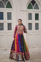Prazu Fashion Multi Color Georgette With Kutchi Gamthi Work Lehenga For Navratri | Grocsy