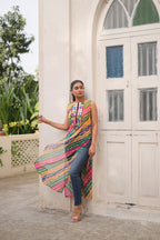 Prazu Fashion Multi Georgette Kutchi Gamthi Mirror Codi Work Kurti For Navratri | Grocsy