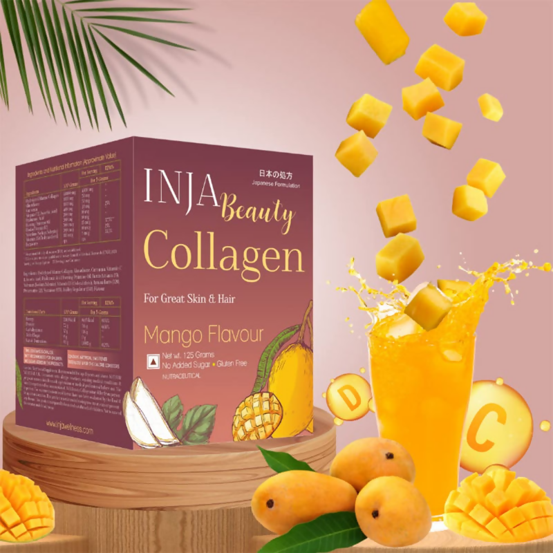 Inja Beauty Collagen For Skin Hair & Nails - Mango Flavour | Grocsy