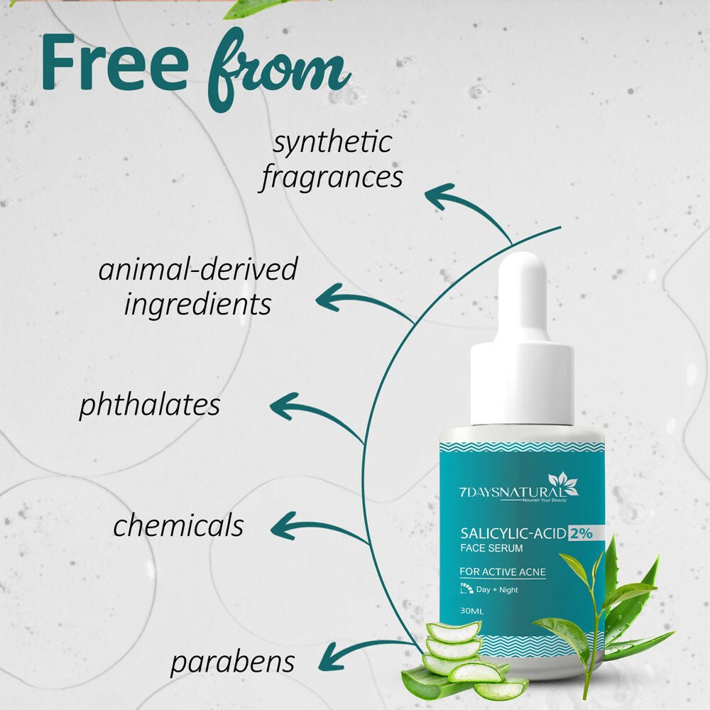 7 Days 2% Salicylic Acid Serum for Acne, Blackheads & Whiteheads Removal | Grocsy