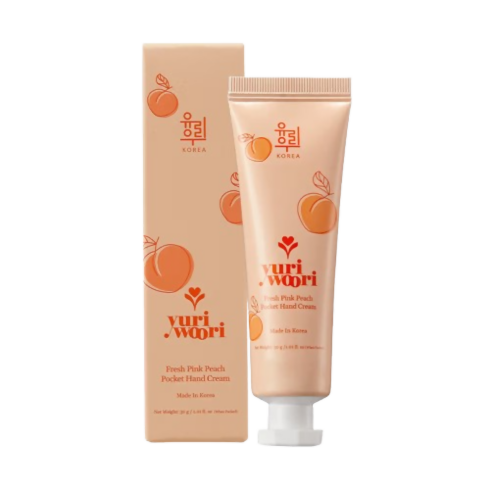Yuri Woori Fresh Pink Peach Pocket Hand Cream | Grocsy