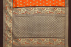 Vamika Orange Printed Art Silk Saree | Grocsy