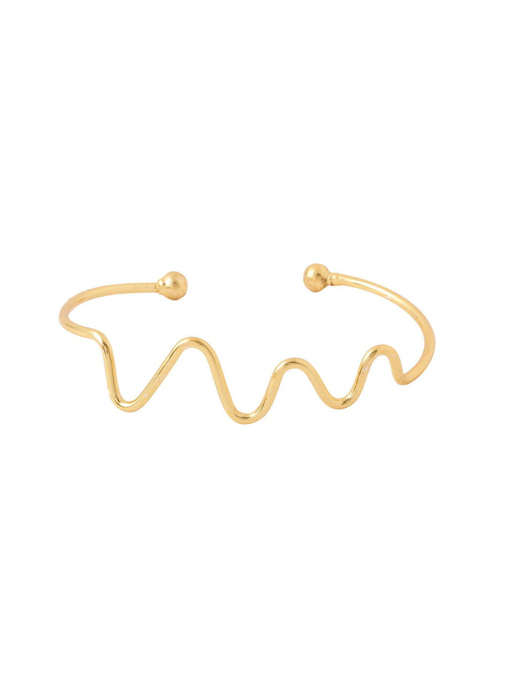 NVR Women Gold-Polished Adjustable Kada Bracelet | Grocsy