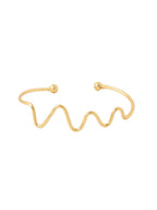 NVR Women Gold-Polished Adjustable Kada Bracelet | Grocsy