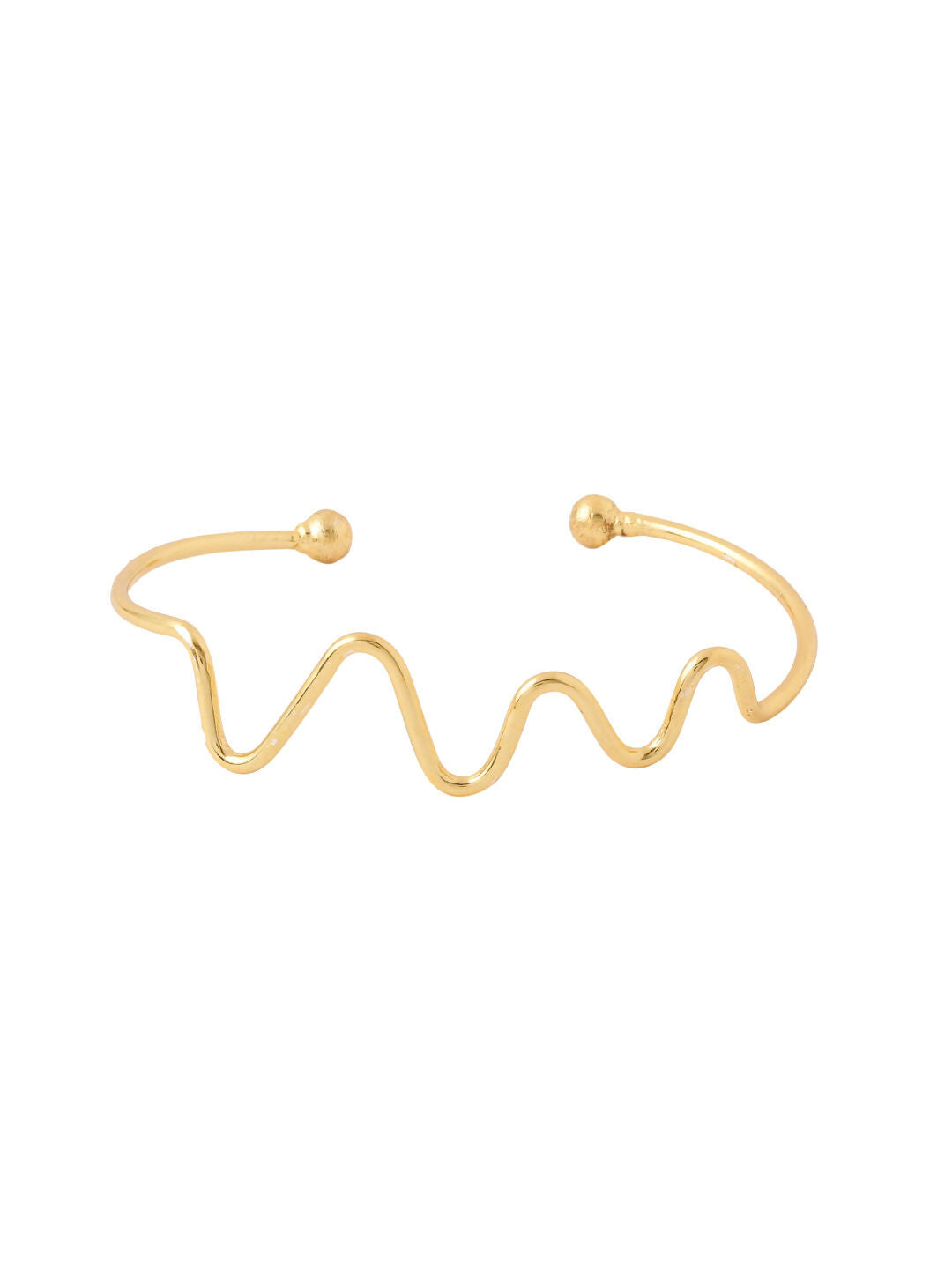 NVR Women Gold-Polished Adjustable Kada Bracelet | Grocsy