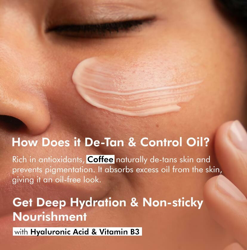 mCaffeine Sun Fix Detan & Oil Control Coffee Sunscreen SPF 50 PA++++, Lightweight & No White Cast | Grocsy