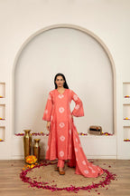 Joban Fashion Pink Tie & Dye Cotton Suit Set | Grocsy