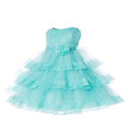 Asmaani Baby Girl's Blue Colour Satin A-Line Maxi Full Length Dress (AS-DRESS-22114) | Grocsy